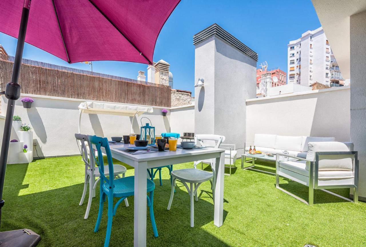 Apartament Atico Con Terraza Ac 1Hab En El Centro Y Piscina Comunitaria Malaga Zewnętrze zdjęcie