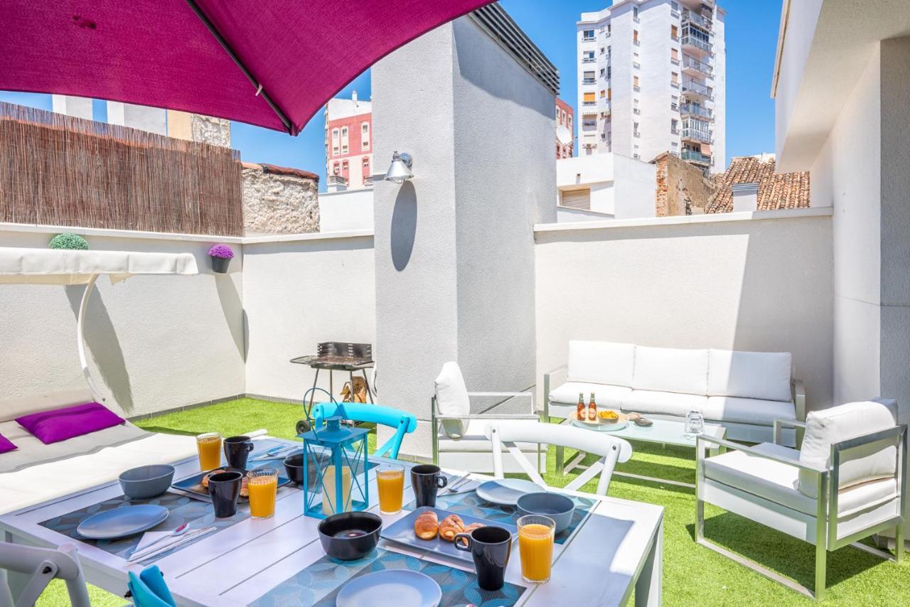 Apartament Atico Con Terraza Ac 1Hab En El Centro Y Piscina Comunitaria Malaga Zewnętrze zdjęcie